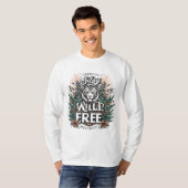 Typografie T-shirt #Blijf wild, blijf vrij (Voorkant volledig)