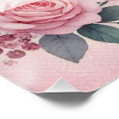 Typografie tekst bloemenharten romantische waterve perfect poster (Hoek)