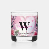 Typografie tekst bloemhart romantisch aquarel whisky glas (Achterkant)