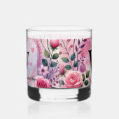 Typografie tekst bloemhart romantisch aquarel whisky glas (Rechts)