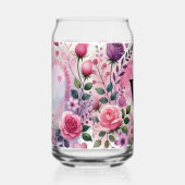 Typografie tekst bloemhart romantisch waterverf blikvorm glas (Rechts)