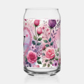 Typografie tekst bloemhart romantisch waterverf blikvorm glas (Links)