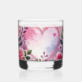 Typografie tekst bloemhart romantisch waterverf whisky glas (Achterkant)