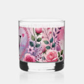 Typografie tekst bloemhart romantisch waterverf whisky glas (Links)