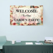 Typografie tekst bloesem kersenbloesem waterverf spandoek (Beurs)