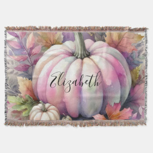 Typografie tekst Herfstpompoenen waterverf  Gooi B Deken