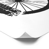 Typografie Tekst Inspirerende Fietsrijder Poster (Hoek)