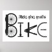 Typografie Tekst Inspirerende Fietsrijder Poster (Voorkant)
