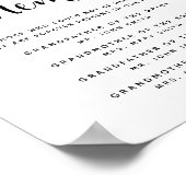Typografie ter liefdevolle herinnering trouwbord g poster (Hoek)