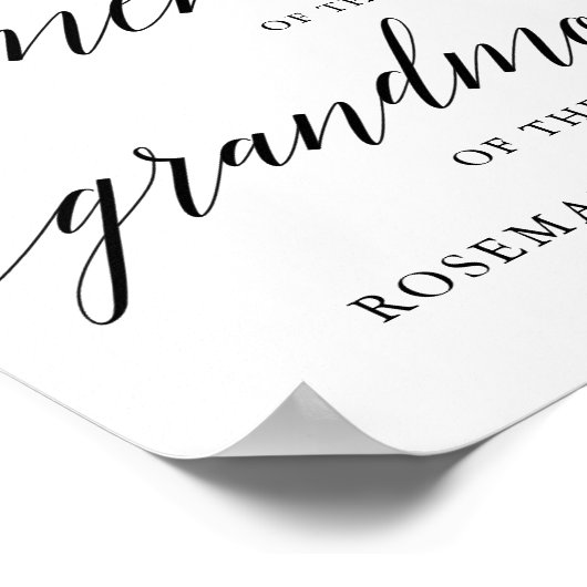 Typografie ter liefdevolle herinnering trouwbord h poster (Hoek)