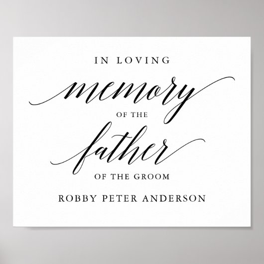 Typografie ter liefdevolle herinnering trouwteken  poster (Voorkant)