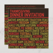 Typografie Thanksgiving Innodiging Kaart (Voorkant / Achterkant)