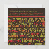 Typografie Thanksgiving Innodiging Kaart (Achterkant)