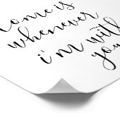 Typografie Thuis is wanneer ik bij jou ben Poster (Hoek)