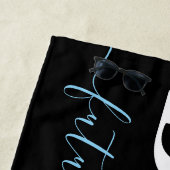 Typografie Toekomstige Mevrouw Bruid Blauw Strandlaken (In situ)