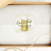 Typografie Trendy Script Oktoberfest Bier Vierkante Sticker