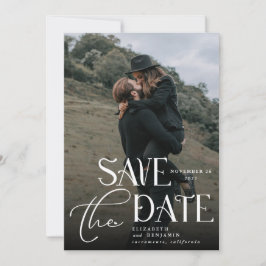 Typografie Trouwfoto Save The Date