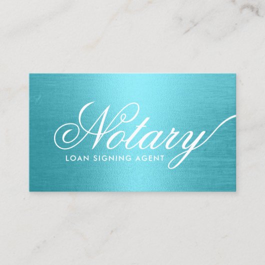 Typografie Turquoise Visitekaartje (Voorkant)