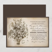  typografie unieke huwelijksuitnodigingen kaart (Voorkant / Achterkant)