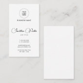 Typografie Upload je eigen Logo hier verticaal Visitekaartje (Voorkant / Achterkant)