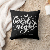 Typografie-ursery, zwart-wit, goed-nacht kussen (Deken)