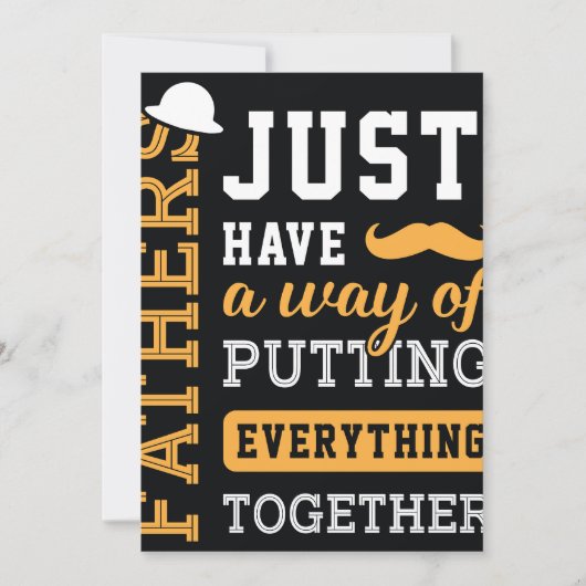 Typografie Vaderdag Kaart (Voorkant)