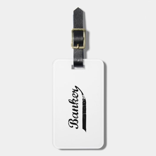 typografie van bankiers bagagelabel (Voorkant verticaal)