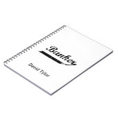 typografie van bankiers notitieboek (Linkerzijde)