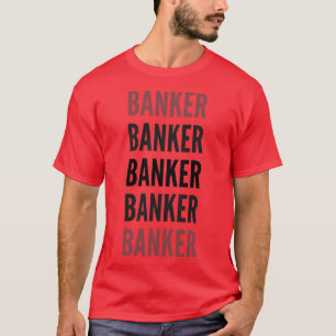 Typografie van bankiers t-shirt