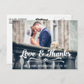 TYPOGRAFIE VAN BEDANKT EN VERLIES DANK U BRIEFKAAR BRIEFKAART (Voorkant / Achterkant)