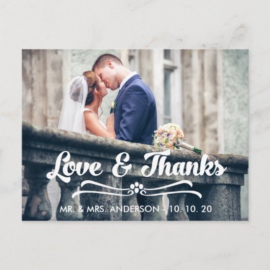 TYPOGRAFIE VAN BEDANKT EN VERLIES DANK U BRIEFKAAR BRIEFKAART (Voorkant)