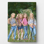 Typografie van Besties White Script Foto Fotoplaat (voorkant)