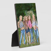 Typografie van Besties White Script Foto Fotoplaat (Zijkant)