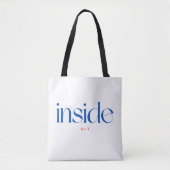 Typografie van binnen naar buiten tote bag (Voorkant)