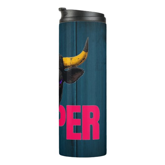 Typografie van Black Bull Thermosbeker (Geroteerd rechts)