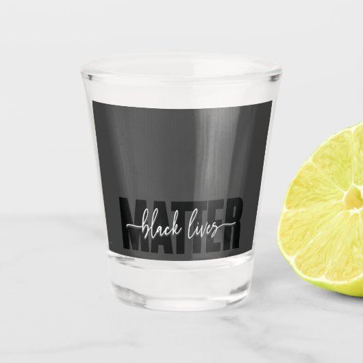 Typografie van Black Lives Matter Shot Glas (Voorkant)
