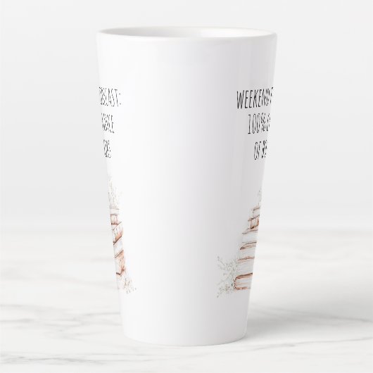 Typografie van boekenliefhebber latte mok (Voorkant)