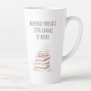 Typografie van boekenliefhebber latte mok