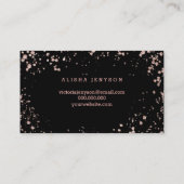 Typografie van Brows nam gouden confettien Visitekaartje (Achterkant)