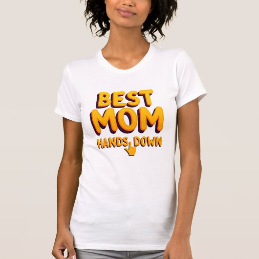 Typografie van de allerbeste moeder t-shirt (Voorkant)
