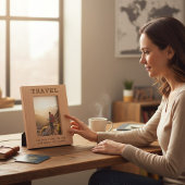 Typografie van de definitie van het reiswoordenboe gegraveerde lijstjes