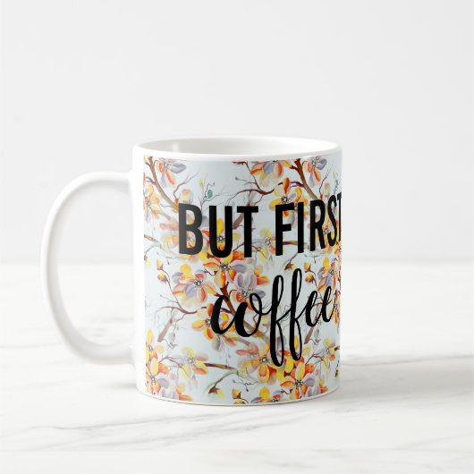 Typografie van de Japanse Sakura Cherry Tree Flowe Koffiemok (Links)