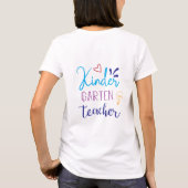 Typografie van de kleuterleidster t-shirt (Achterkant)