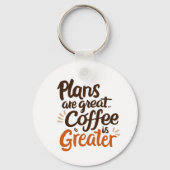 Typografie van de koffieliefhebber sleutelhanger (Voorkant)