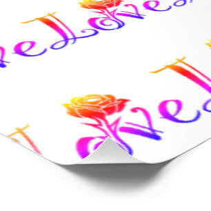 Typografie van de natuur: liefde in elke letter perfect poster