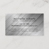 Typografie van de notaris tekenend voor de lening visitekaartje (Achterkant)