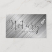 Typografie van de notaris tekenend voor de lening visitekaartje (Voorkant)