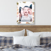Typografie van de prachtige Floral Family Canvas Afdruk (Insitu (Slaapkamer))