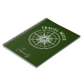 Typografie van de reismodus, kompas, minimalistis notitieboek (Linkerzijde)