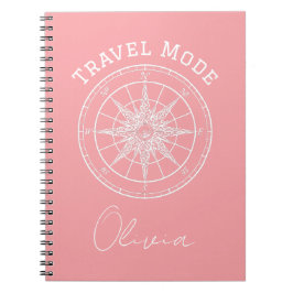 Typografie van de reismodus,  kompas, minimalistis notitieboek